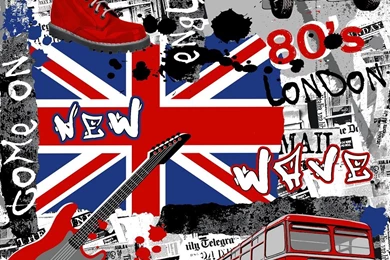 Muriva Come On England Union Jack 1980s London Bus Wallpapers J28410