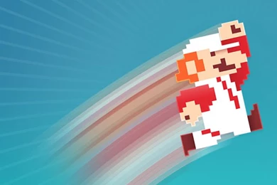 Fireball Mario Jumping iPhone 5 Wallpapers (640x1136)