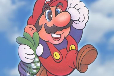 Mario Jumping With A Raddish iPhone 5 Wallpapers (640x1136)