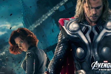 The Avengers   Thor / Black Widow Desktop Wallpapers