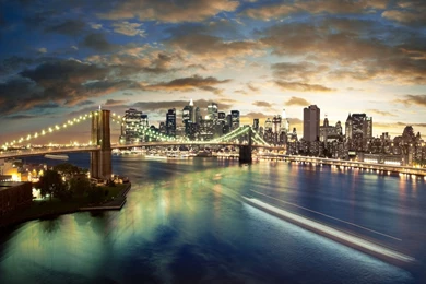 Wallpapers New York Freedom Tower Brooklyn Bridge Jpg 1920x1080 ...