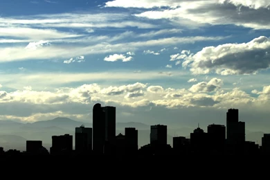 Denver Skyline Drawing   Wallpaper.