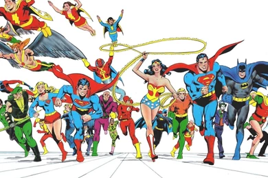 CLASSIC JUSTICE LEAGUE WALLPAPER   (