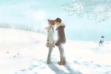 Wallpapers Loving At Snow 1024x768