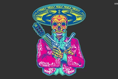 Skull With Sombrero Wallpapers   Vector Wallpapers