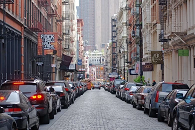 1280x1024 New York City, Building, Soho, Mercer Street, Machine ...