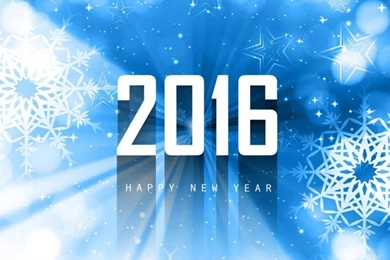 Blue New Year 2016 Backgrounds With Snowflakes Vector