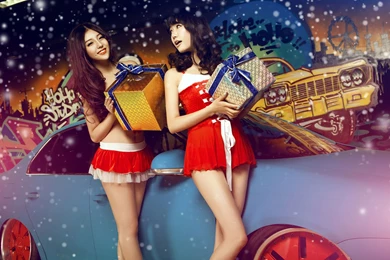 Naughty Christmas Girls Wallpapers HD Free Download