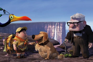 Russell Dug Carl Fredricksen In Pixar's UP Wallpapers