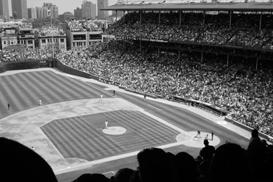 Chicago Cubs Wrigley Field Black And White Wallpaper.jpg