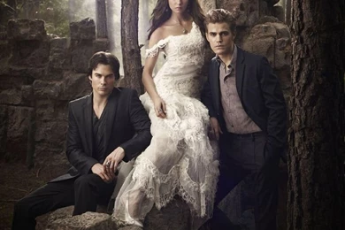 Damon, Elena, Stefan Wallpapers