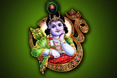 Lord Krishna Om Symbol Wallpapers