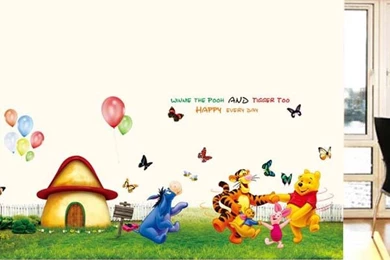 Extra Large Winnie The Pooh Removable Wallpapers Kids Baby Boy Room ...