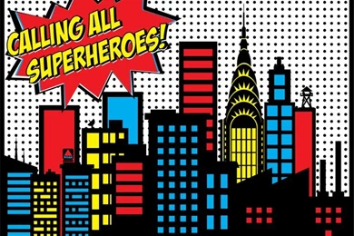 Superhero Backdrop/ Backgrounds