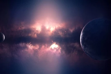 Planet Space Galaxy Planets Purple Universe Cosmos Wallpapers ...