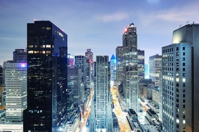 Download Wallpapers 1920x1080 New York, Night, Skyscrapers, Top ...