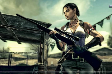 Sheva With Rifle In Resident Evil 5 Wallpapers