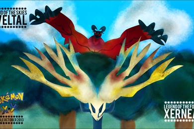 Pokemon X And Y Wallpaper: Xerneas And Yveltal (made This A While ...