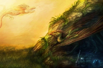 Chinese Paintings Fantasy Dragons Oriental Asian Artistic Colors ...