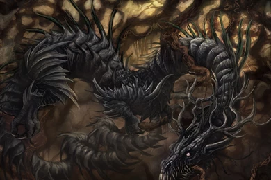 Art Dragon Roots Trees Branches Curves Fall Dragons Wallpapers ...