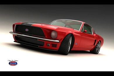 Classic Mustang Fastback By Vizualtech   Red Front Angle 2 ...