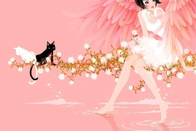 Pink Angel   Angels Wallpapers (14339791)   Fanpop