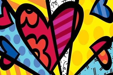 Romero Britto Wallpaper, Art Painting Wallpapers