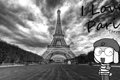 Taroro In Paris 1366x768 Black And White Wallpapers By Mukuro chan ...