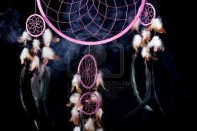 770456 pink dream catcher with puff of smoke on black backgrounds ...