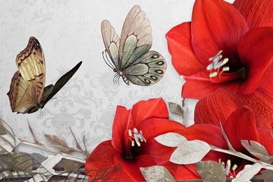 Red Flower and butterfly Vintage Wallpapers 45502892.jpg