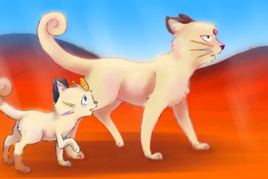 Persian And Meowth   The Never Ending Story By Alouncara On DeviantArt
