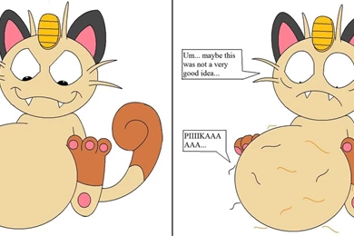 Meowth Ate Pikachu By FootballLover On DeviantArt