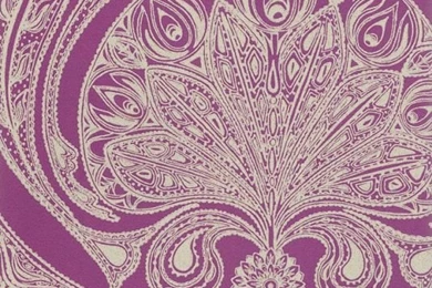 Malabar Wallpapers Cream On Purple Indian Paisley Design Wallpapers ...