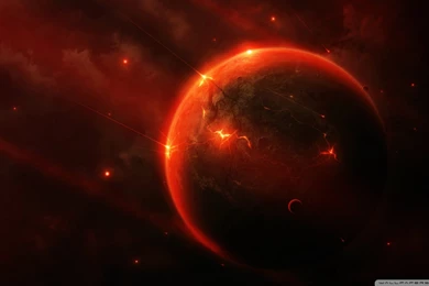 Black An Red Planets   Pics About Space