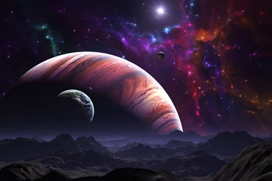 Red Planet And Blue Planet Wallpapers