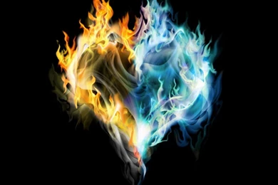 Golden blue fire heart wallpapers HD   HD Wallpaper Backgrounds Of ...