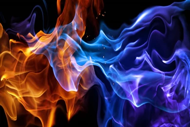 Galaxy S AMOLED Wallpapers 960×800 – Red And Blue Fire