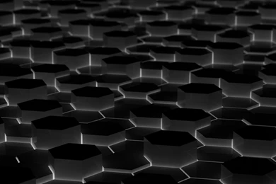 Glowing Black Hexagonal Pattern Wallpapers   3D Wallpapers