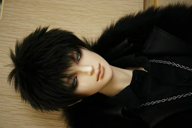 Toys Doll Baby Short Hair Male Beautiful Cute Dark Blue Eyes ...