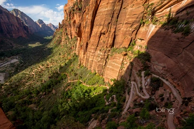 Angels Landing Trail In Zion National Park, Utah