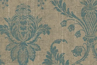 Interior Place   Turquoise Rustic Damask Medallion Wallpapers ...