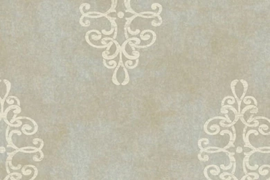 Blue Ironwork Medallion Wallpapers