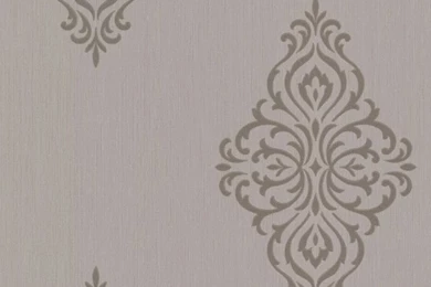 495 69028 Taupe Damask Medallion   Powell   Beacon House Wallpapers