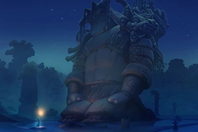 The Small Samurai And The Big Statue Desktop Wallpapers 29529