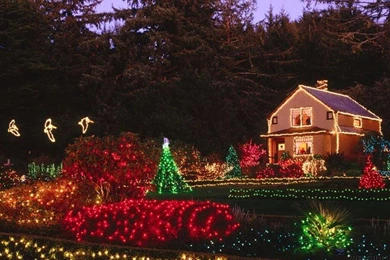 Holiday Lights House Decoration Free Desktop Backgrounds   Free ...