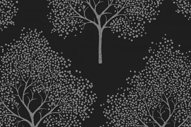 I Love Wallpaper™ Glitter Tree Wallpapers Black Silver Glitter