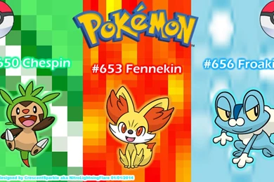 Pokemon X And Y (Kalos) Starter Desktop Wallpapers By ...