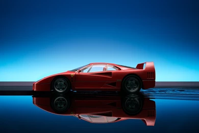 Download The Ferrari F40 On Water Wallpaper, Ferrari F40 On Water ...