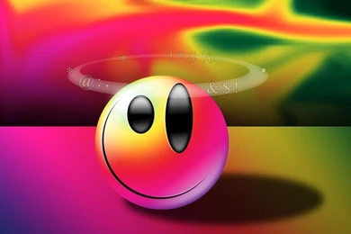 HAZY SMILEY WALLPAPER   (