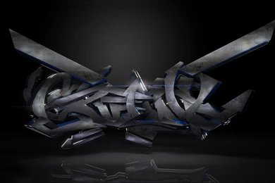 Blue And Grey Graffiti Wallpapers   3D Wallpapers